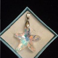 Морска звезда Сваровски кристал 30мм, снимка 1 - Колиета, медальони, синджири - 9204695