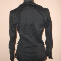 Дамско  черно сако с дантела Енита, снимка 6 - Сака - 23181031