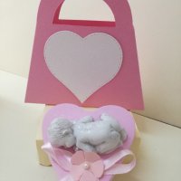 Красиви подаръци за гости в розово с бебенце, снимка 1 - Подаръци за кръщене - 20767439