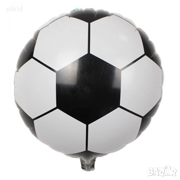 Футболна Топка кръгъл голям фолио фолиев балон хелий или въздух парти рожден ден, снимка 1