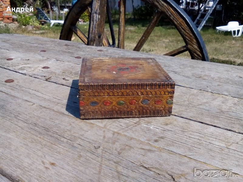 Старинна дървена кутия, снимка 1