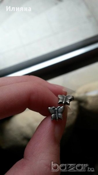 Сребърни пеперудки-проба 925, снимка 1