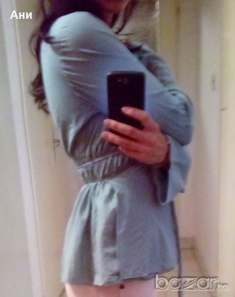 Зелена риза с колан, снимка 1