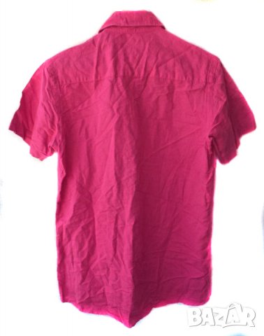 Sutherland & Comp мъжка риза розова лен и памук, снимка 2 - Тениски - 23467442
