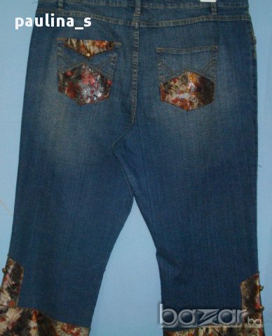 Дизайнерски дънкови бермуди ”DNA” jeans originals” Dona Caran New York! 4-5XL, снимка 3 - Дънки - 14498792