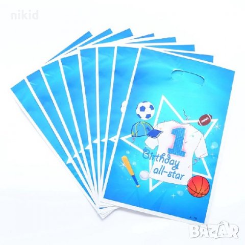 10 бр торбички спортни футбол за сладки подарък рожден ден парти
