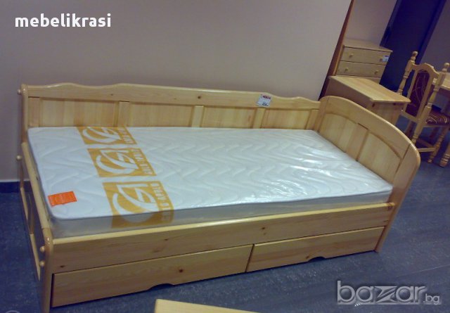 Легло с чекмеджета - Масив!, снимка 3 - Спални и легла - 10621441