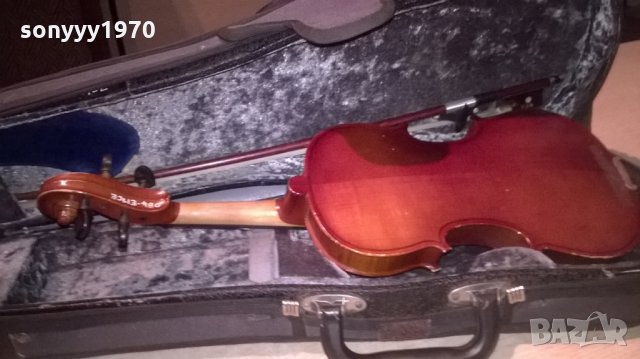 цигулка с лък и куфар-внос франция, снимка 5 - Струнни инструменти - 22458298