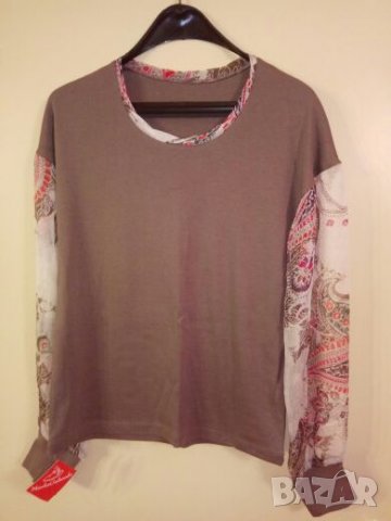 Нова блуза с паднало рамо, снимка 2 - Блузи с дълъг ръкав и пуловери - 24559137