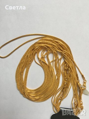 Верижки позлатени, 60 см., снимка 3 - Колиета, медальони, синджири - 21349249