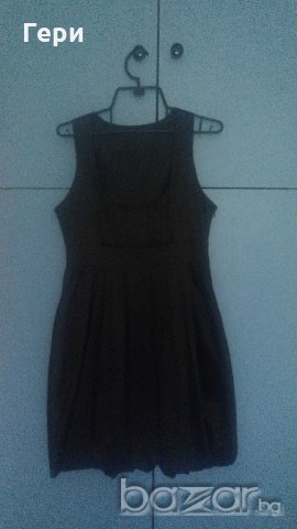 Черна рокля сукман, тип балон, снимка 1