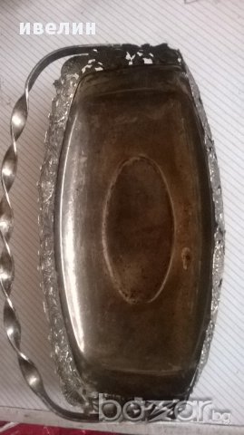 посребрена метална кошничка, снимка 2 - Антикварни и старинни предмети - 14944088