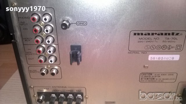 🛑marantz ta-70l-stereo receiver-made in japan-внос швеицария, снимка 14 - Ресийвъри, усилватели, смесителни пултове - 12426539