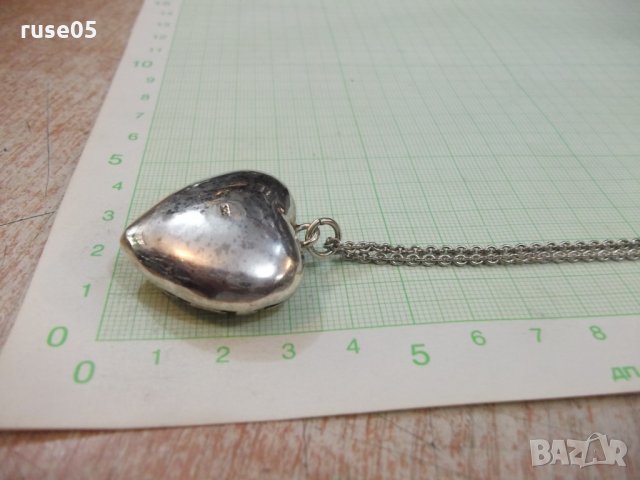 Синджир с ажурно сърце сребърни - 21,2 гр., снимка 7 - Колиета, медальони, синджири - 22460101