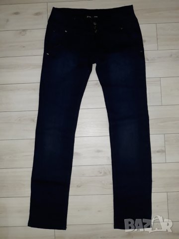 Тъмно сини дамски дънки марка Fanco Jeans, снимка 1 - Дънки - 24023857