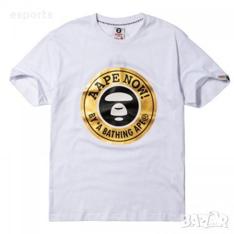 Тениска AAPE Now White Gold Foil бяла by A Bathing Ape (BAPE)