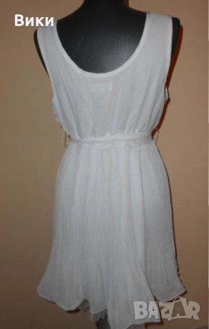 Бяла рокля Azara, снимка 8 - Рокли - 22643590