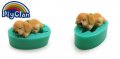 3D спящо малко кученце Куче силиконов молд форма за декорация торта фондан шоколад гипс сапун, снимка 1 - Форми - 19265067