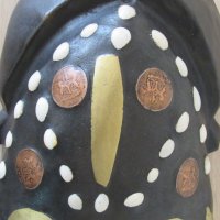  Африканска маска с кобо и бронз, снимка 5 - Колекции - 21935549