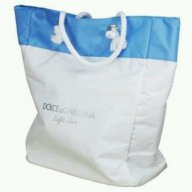  Чанта Dolce & Gabbana D&G Light Blue Shopper Bag, оригинал , снимка 1 - Чанти - 15187032
