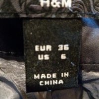 Дам.пола-"H&M"-/памук+метал.нишки/-тъм.сива+св.сиво. Закупена от Италия., снимка 8 - Поли - 21937966