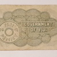 X RARE 1942 GOVERNMENT OF FIJI ONE PENNY, снимка 2 - Нумизматика и бонистика - 19133390