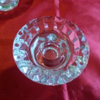 Комплект Свещници от Кристално Стъкло, снимка 3 - Антикварни и старинни предмети - 24894190