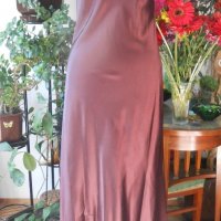 Дълга официална рокля в бордо с шал , снимка 3 - Рокли - 22971479
