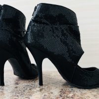 Дамски елегантни обувки с паети, снимка 3 - Дамски обувки на ток - 20820577