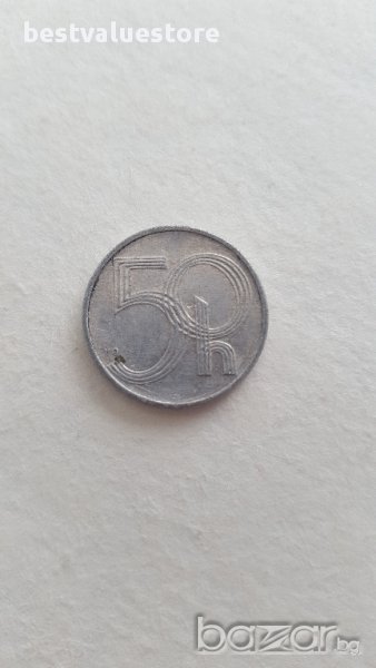 Монета От 50 Чешки Хелера От 1993г. / 1993 50 Czech Hellers Coin KM# 3, снимка 1