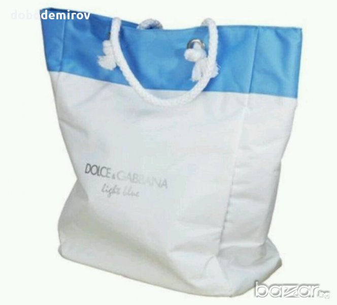  Чанта Dolce & Gabbana D&G Light Blue Shopper Bag, оригинал , снимка 1