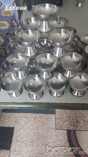 Чашки за сладолед алпака хром силистра, снимка 1