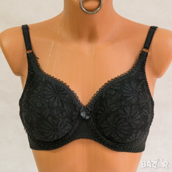 Черен сутиен с твърди чашки марка Jarpol 80C, снимка 1