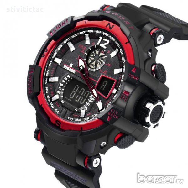 часовник --=червен, снимка 1