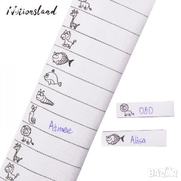 животни Етикети етикет за прилепване към дрехи детски дрешки надписване плат детска градина ясла, снимка 1