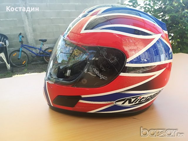 Мото каска Nitro Fibroglass размер М 58 см, снимка 3 - Аксесоари и консумативи - 21403844