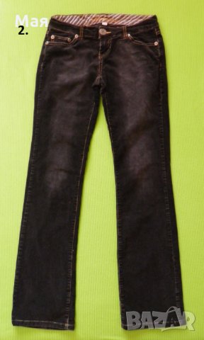 Fishbon черни дамски джинси от ситно кадифе, снимка 1 - Дънки - 26187299