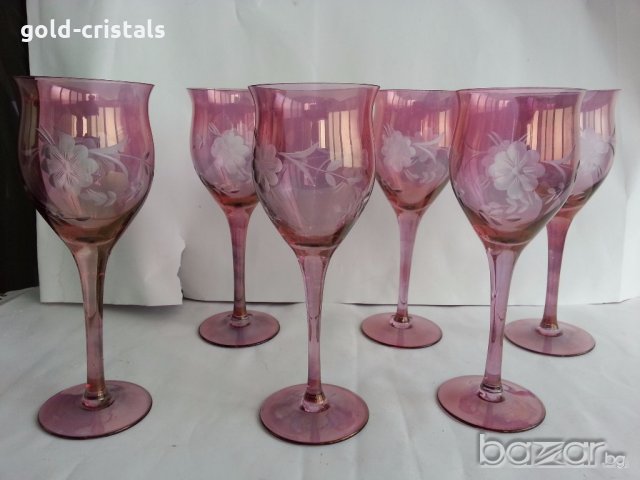 Чаши цветен кристал , снимка 11 - Сервизи - 20037366
