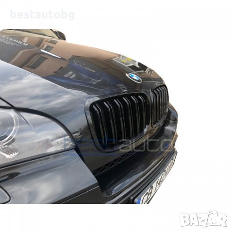 Черен Гланц Двойни Бъбреци за BMW X5 E70 X6 E71 / БМВ Х5 Е70 Х6 Е71 , снимка 2 - Аксесоари и консумативи - 25133876