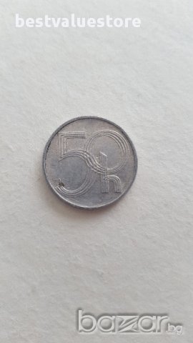 Монета От 50 Чешки Хелера От 1993г. / 1993 50 Czech Hellers Coin KM# 3
