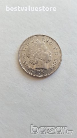 Монета От 10 Английски Пенса От 2004г. / 2004 10 UK Pence Coin KM# 989 Sp# 4650, снимка 3 - Нумизматика и бонистика - 15888812