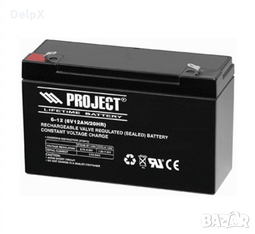 Акумулаторна оловна батерия PROJECT 6V 12AH 151х50х100mm, снимка 1 - Друга електроника - 23169255