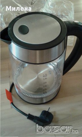 Електрическа кана с LED подсветка - стъклена AFK - 1.7л. - 50'-100'С, 2000W, снимка 2 - Кани - 16621176