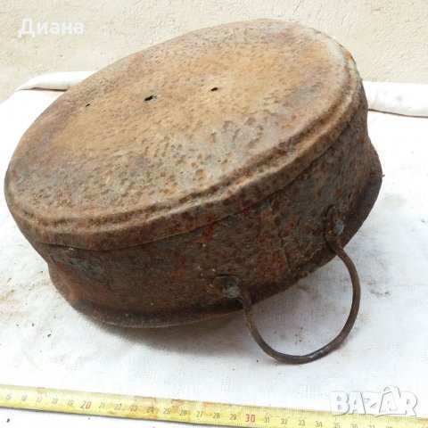 стара кована метална тава за лютеница, снимка 7 - Антикварни и старинни предмети - 25002963