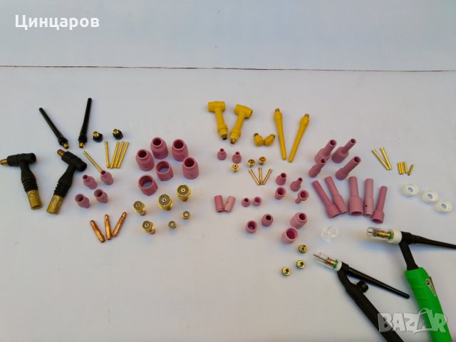 Тиг/Виг консумативи за аргонови шлангове.Дюзи стъклени и керамични,опашки,цанги,дифузьори и др.