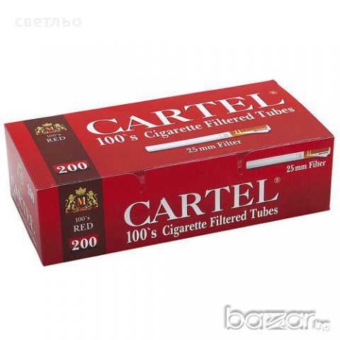 Гилзи за цигари  100 мм, 25 мм дълъг филтър Картел , снимка 2 - Други - 17253433