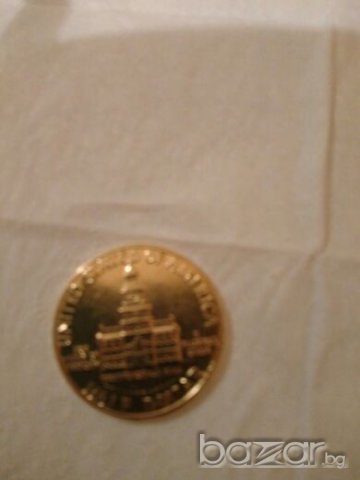 Колекционерска позлатена монета In God We Trust, снимка 2 - Нумизматика и бонистика - 20636065