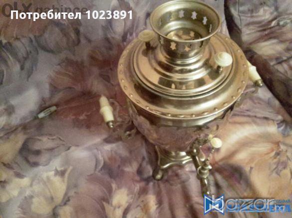 Тулски-руски самовар с кукла, снимка 2 - Антикварни и старинни предмети - 10833838
