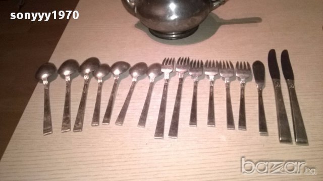 Марков чаиник 26х18х17см и прибори-внос швеицария, снимка 9 - Антикварни и старинни предмети - 17821412