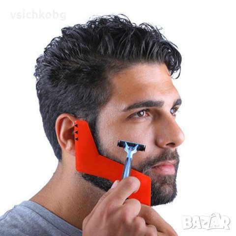 Иновативен гребен-шаблон за оформяне на брада мустаци и бакенбарди, снимка 4 - Мъжка козметика - 22293763